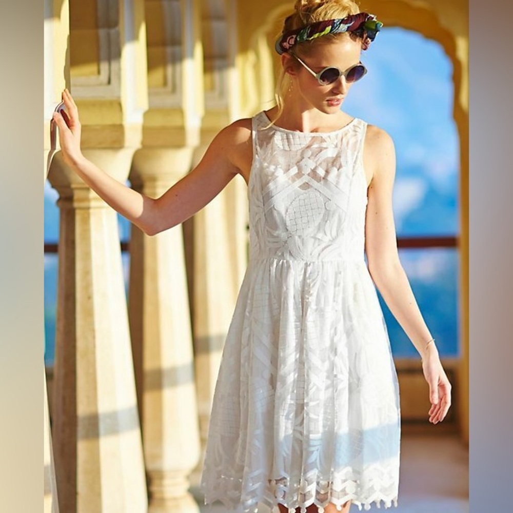 Piña Lace Dress Maeve Anthropologie sz14 🍍